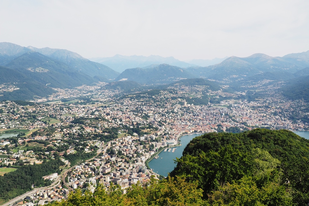 Lugano widziane ze szczytu Monte San Salvatore